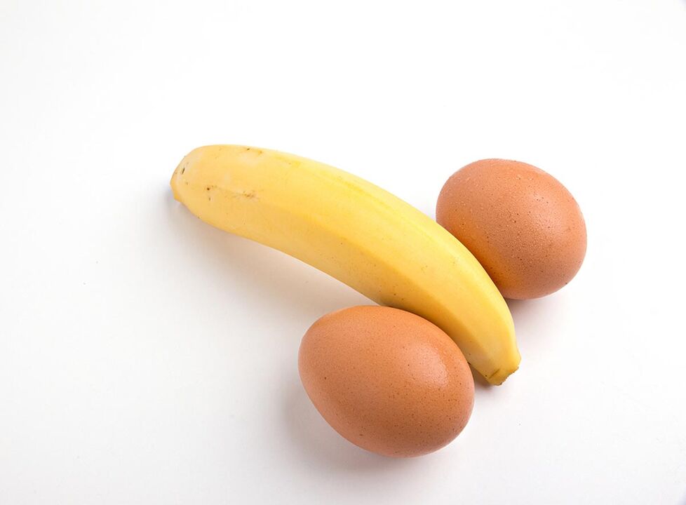 ovos de galinha e banana para aumentar a potência
